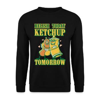 Relish Today Ketchup Tomorrow 4 - Unisex Sweatshirt - black - Front - Alina (178cm) & Michal (187cm)
