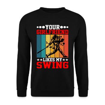 Ta copine aime mon swing 19 - Sweat-shirt Unisexe - noir - Devant - Alina (178cm) & Michal (187cm)
