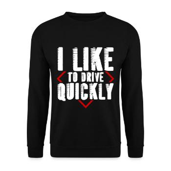 I Like To Drive Quickly 4 - Unisex Pullover - Schwarz - Vorne - Alina (178cm) & Michal (187cm)