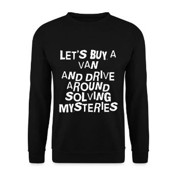 Permet d’acheter une camionnette et de conduire en résolvant des mystères4 - Sweat-shirt Unisexe - noir - Devant - Alina (178cm) & Michal (187cm)