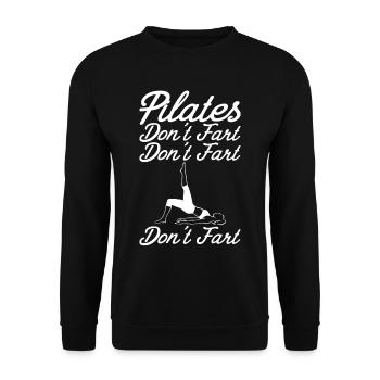 Pilates Don't Fart Don't Fart Don't Fart 4 - Unisex Pullover - Schwarz - Vorne - Alina (178cm) & Michal (187cm)