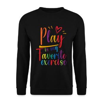 Le jeu est mon exercice préféré 4 - Sweat-shirt Unisexe - noir - Devant - Alina (178cm) & Michal (187cm)