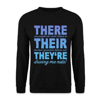 Là ils sont 4 - Sweat-shirt Unisexe - noir - Devant - Alina (178cm) & Michal (187cm)