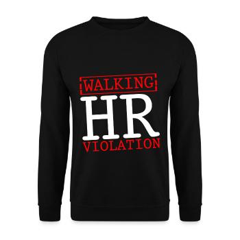 Walking Hr Violation - Sweat-shirt Unisexe - noir - Devant - Alina (178cm) & Michal (187cm)