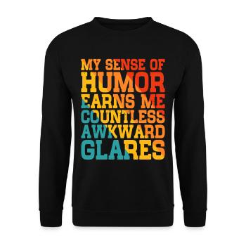 My Sense Of Humor Earns Me Countless Glares - Unisex Sweatshirt - black - Front - Alina (178cm) & Michal (187cm)