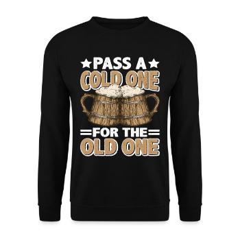 Pass A Cold One For The Old One - Unisex Pullover - Schwarz - Vorne - Alina (178cm) & Michal (187cm)