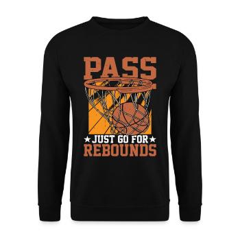 Pass, Just Go For Rebounds - Unisex Sweatshirt - black - Front - Alina (178cm) & Michal (187cm)