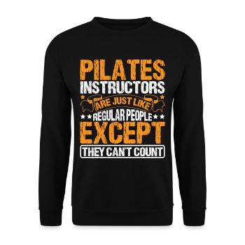 Pilates Instructors Can't Count 2 - Unisex Sweatshirt - black - Front - Alina (178cm) & Michal (187cm)