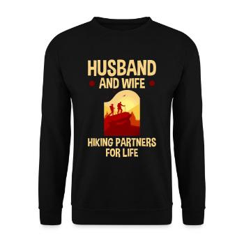 Mari et femme Partenaires de randonnée pour la vie 4 - Sweat-shirt Unisexe - noir - Devant - Alina (178cm) & Michal (187cm)
