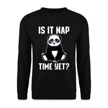 Is It Nap Time Yet 4 - Unisex Sweatshirt - black - Front - Alina (178cm) & Michal (187cm)
