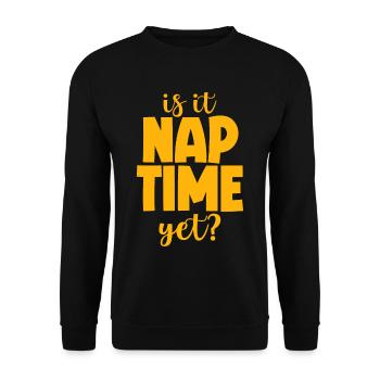 Is It Nap Time Yet 2 - Unisex Sweatshirt - black - Front - Alina (178cm) & Michal (187cm)