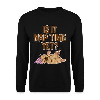 Is It Nap Time Yet 3 - Unisex Sweatshirt - black - Front - Alina (178cm) & Michal (187cm)