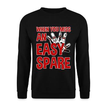 When You Miss An Easy Spare - Unisex Sweatshirt - black - Front - Alina (178cm) & Michal (187cm)
