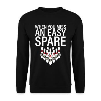 When You Miss An Easy Spare 2 - Unisex Sweatshirt - black - Front - Alina (178cm) & Michal (187cm)