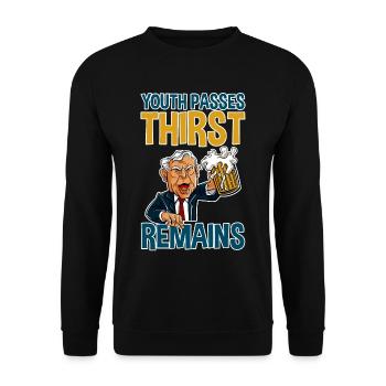 Youth Passes Thirst Remains 4 - Unisex Pullover - Schwarz - Vorne - Alina (178cm) & Michal (187cm)