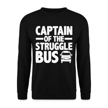 Captain Of The Struggle Bus 9 - Unisex Sweatshirt - black - Front - Alina (178cm) & Michal (187cm)