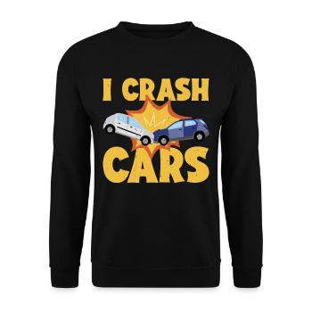 I Crash Cars 5 - Unisex Pullover - Schwarz - Vorne - Alina (178cm) & Michal (187cm)