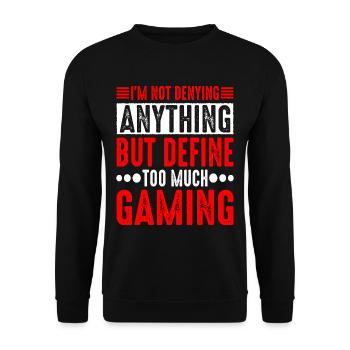 Mais définir trop de jeu 10 - Sweat-shirt Unisexe - noir - Devant - Alina (178cm) & Michal (187cm)