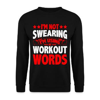 Je ne jure pas que j’utilise mes mots d’entraînement 5 - Sweat-shirt Unisexe - noir - Devant - Alina (178cm) & Michal (187cm)