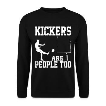 Kickers Are People Too 31 - Unisex Pullover - Schwarz - Vorne - Alina (178cm) & Michal (187cm)