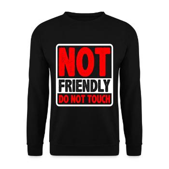 Pas amical, ne touchez pas 18 - Sweat-shirt Unisexe - noir - Devant - Alina (178cm) & Michal (187cm)