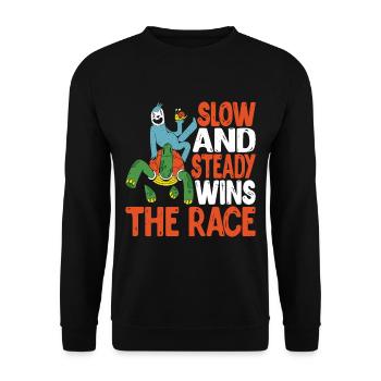 Slow And Steady Wins The Race 5 - Unisex Pullover - Schwarz - Vorne - Alina (178cm) & Michal (187cm)