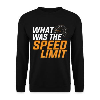 What Was The Speed Limit 5 - Unisex Pullover - Schwarz - Vorne - Alina (178cm) & Michal (187cm)
