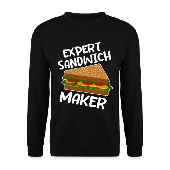 Expert Sandwich Maker 2 - Unisex Sweatshirt - black - Front - Alina (178cm) & Michal (187cm)