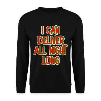 I Can Deliver All Night Long 4 - Unisex Pullover - Schwarz - Vorne - Alina (178cm) & Michal (187cm)