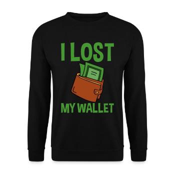 I Lost My Wallet 4 - Unisex Pullover - Schwarz - Vorne - Alina (178cm) & Michal (187cm)