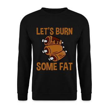 Let's Burn Some Fat 2 - Unisex Pullover - Schwarz - Vorne - Alina (178cm) & Michal (187cm)