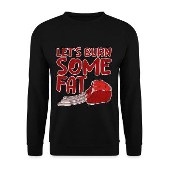 Let's Burn Some Fat 4 - Unisex Pullover - Schwarz - Vorne - Alina (178cm) & Michal (187cm)
