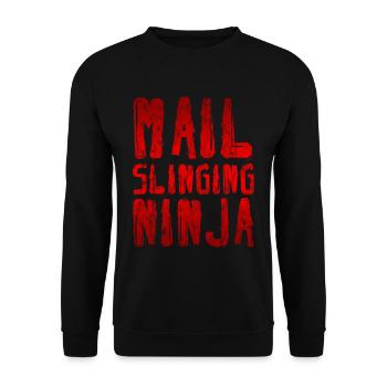 Mail Slinging Ninja 3 - Unisex Sweatshirt - black - Front - Alina (178cm) & Michal (187cm)