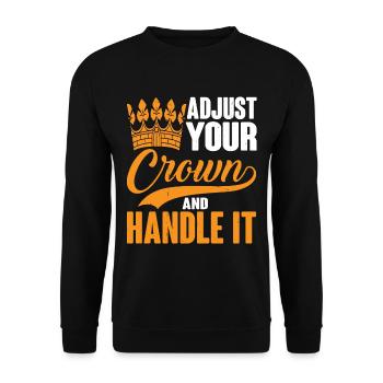 Ajustez votre couronne et manipulez-la 4 - Sweat-shirt Unisexe - noir - Devant - Alina (178cm) & Michal (187cm)