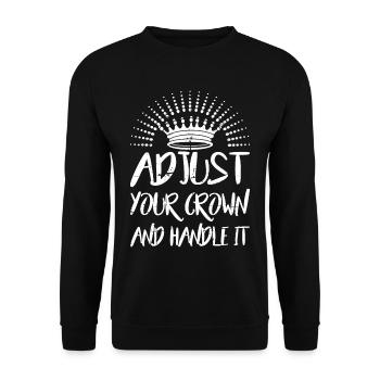 Ajustez votre couronne et manipulez-la 6 - Sweat-shirt Unisexe - noir - Devant - Alina (178cm) & Michal (187cm)