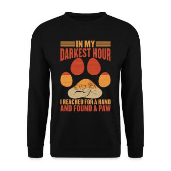 J’ai pris une main et j’ai trouvé une patte 6 - Sweat-shirt Unisexe - noir - Devant - Alina (178cm) & Michal (187cm)