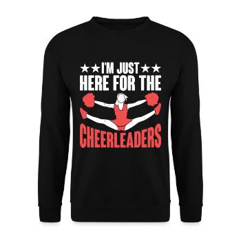 I'm Just Here For The Cheerleaders 8 - Unisex Pullover - Schwarz - Vorne - Alina (178cm) & Michal (187cm)