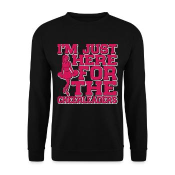 I'm Just Here For The Cheerleaders 9 - Unisex Pullover - Schwarz - Vorne - Alina (178cm) & Michal (187cm)
