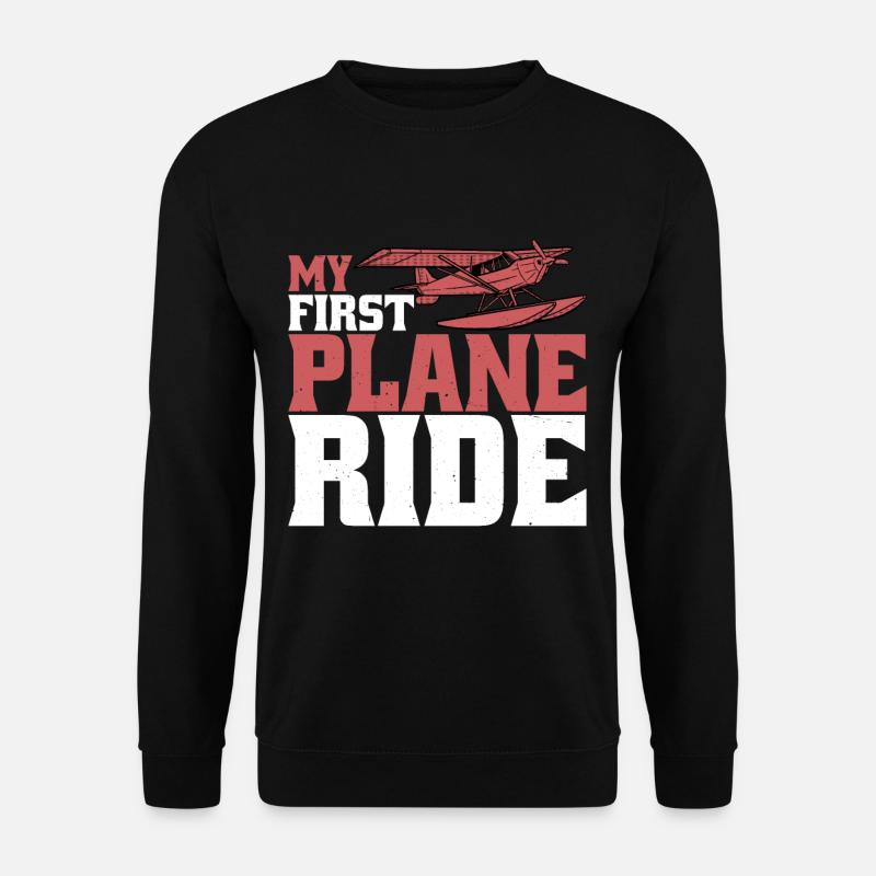 My First Plane Ride 54 - Unisex Pullover - Schwarz