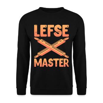 Lefse Master 16 - Unisex Sweatshirt - black - Front - Alina (178cm) & Michal (187cm)