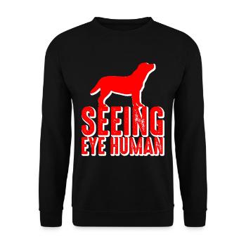 Seeing Eye Human 26 - Unisex Pullover - Schwarz - Vorne - Alina (178cm) & Michal (187cm)