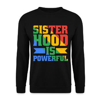 Sisterhood Is Powerful 28 - Unisex Pullover - Schwarz - Vorne - Alina (178cm) & Michal (187cm)