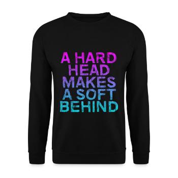 Une tête dure fait un derrière doux 3 - Sweat-shirt Unisexe - noir - Devant - Alina (178cm) & Michal (187cm)
