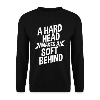 Une tête dure fait un derrière doux 2 - Sweat-shirt Unisexe - noir - Devant - Alina (178cm) & Michal (187cm)
