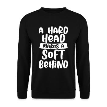 Une tête dure fait un derrière doux 4 - Sweat-shirt Unisexe - noir - Devant - Alina (178cm) & Michal (187cm)