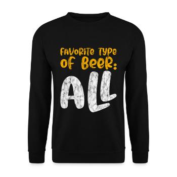 Favorite Type Of Beer, All 3 - Unisex Sweatshirt - black - Front - Alina (178cm) & Michal (187cm)