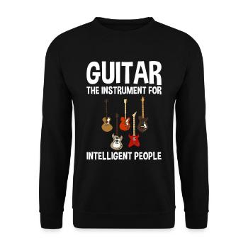 Guitare L’instrument pour les personnes intelligentes 4 - Sweat-shirt Unisexe - noir - Devant - Alina (178cm) & Michal (187cm)