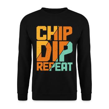 Chip Dip Repeat 11 - Unisex Pullover - Schwarz - Vorne - Alina (178cm) & Michal (187cm)