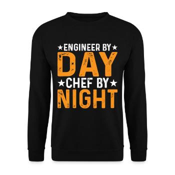 Ingénieur le jour, Chef le soir 10 - Sweat-shirt Unisexe - noir - Devant - Alina (178cm) & Michal (187cm)