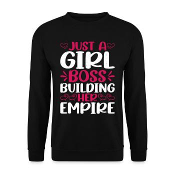 Just A Girl Boss Building Her Empire 4 - Unisex Sweatshirt - black - Front - Alina (178cm) & Michal (187cm)